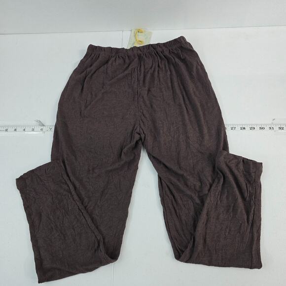 Chalet Women’s M C28111 Crinkle Knit Elastic Waist Pants Brown USA Made NWT 6310 - Picture 4 of 12